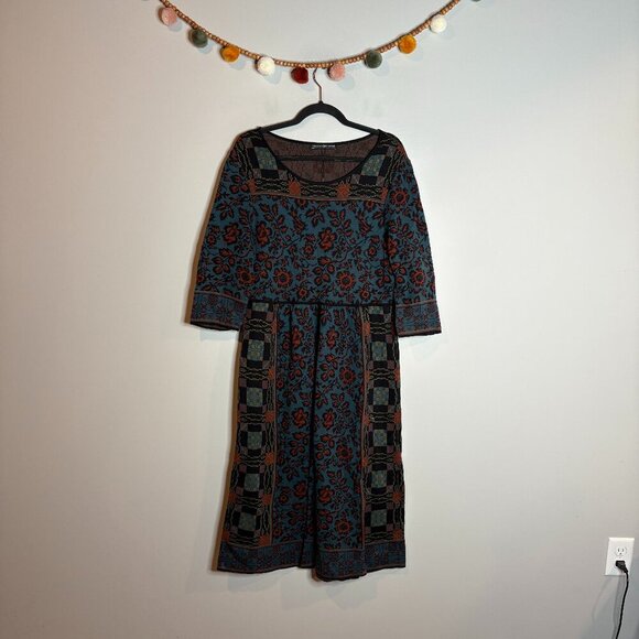 Peruvian Connection colorful Pima Cotton sweater dress - Picture 1 of 5